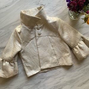 Gold shimmer coat with 3/4 bell sleeves